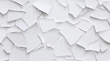 A white wall with many pieces of paper photo