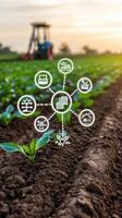 Agriculture technology and farming concept photo