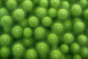 A close-up of vibrant green spherical plants. photo