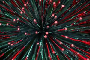 Abstract representation of dynamic lines with glowing elements. photo