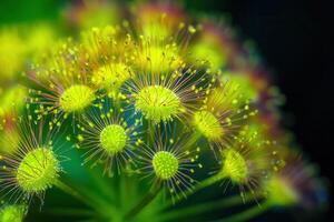 Close-up of vibrant, intricate flower structure. photo