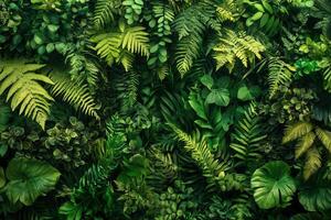 Lush green foliage creating a vibrant natural backdrop. photo