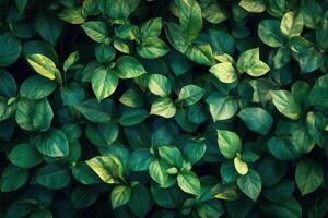 Lush green foliage creating a vibrant natural texture. photo