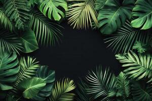 Lush green foliage framing a dark central space. photo