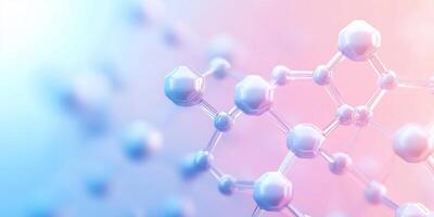 3d rendering of a molecule structure photo