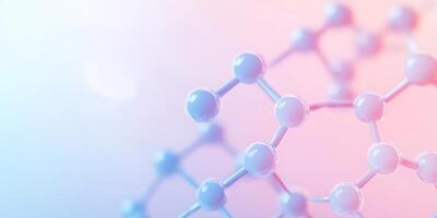 3d rendering of a molecule structure photo
