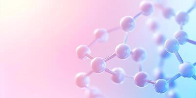 3d rendering of a molecule structure photo