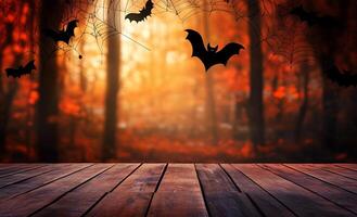Halloween background with bats and webs photo