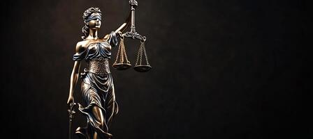 A statue of lady justice holding a scale photo
