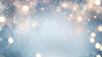 Fireworks and lights in the sky photo