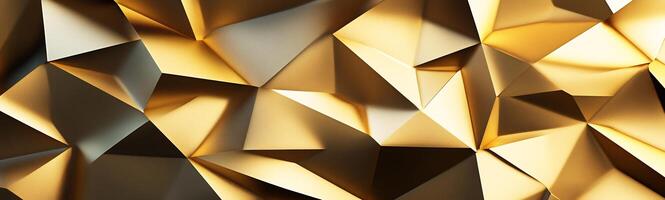 3d rendering of gold and black triangles photo