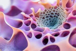 A close up of a cell structure photo