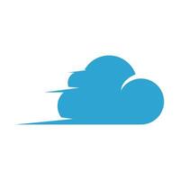A cloud with a blue cloud in the middle vector