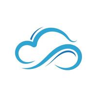 Cloud computing logo design vector