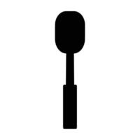 Teaspoon flat icon black vector