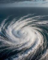 A large stormy ocean with waves and a large wave photo