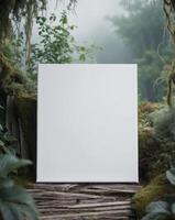 Elegant Empty Canvas in a Lush Natural Setting photo