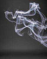 Vibrant Swirling Smoke Abstract Digital Art on Black Background photo