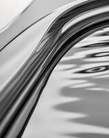 reflections a close up of a reflective surface with distorted re photo