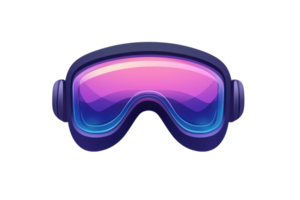 Sleek futuristic goggles featuring a gradient lens with a purple to blue color transition. png