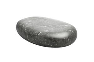 uma suave, arredondado cinzento pedra com sutil marmoreio padrões e uma polido superfície. png