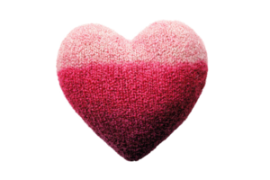 A plush, multicolored heart shape with a gradient from light to dark pink. png
