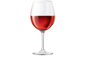 A glass of red wine with a transparent goblet reflecting light, isolated on a transparent background. perfect for culinary or lifestyle themes. png