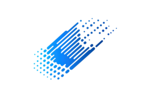 Abstract digital art with blue gradient, hexagonal shapes, and light streaks for technology and innovation concept. png