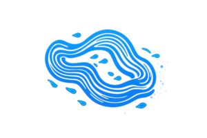 Abstract blue wave pattern with fluid shapes and lines, evoking motion and creativity, perfect for modern design and art concepts. png