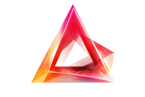 Abstract colorful geometric triangle design with vibrant gradient hues, perfect for modern digital art and creative graphic backgrounds. png