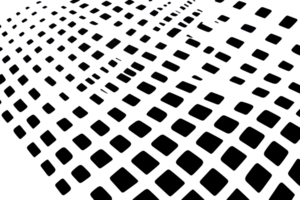 Abstract geometric pattern with black squares and grid design, creating a modern, dynamic visual effect ideal for backgrounds. png