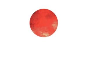 Abstract red circle with a textured finish, symbolizing modern art and minimalism, perfect for creative and artistic stock purposes. png