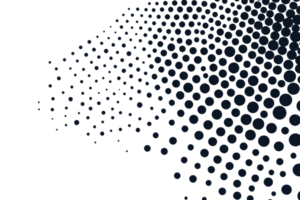 Abstract pattern of dark and light circles creating a dynamic flow on a transparent background. Ideal for tech and design concepts. png