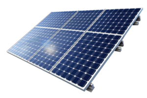 A large solar panel in a pristine setting, capturing the sun's energy for sustainable and clean power generation. png