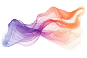 Abstract colorful smoke art with flowing lines and vibrant hues, creating a dynamic and serene visual effect perfect for background use. png