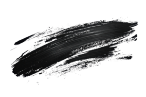 Abstract black brushstroke on transparent background. showcasing bold texture and movement, ideal for creative design and artistic projects. png