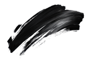 Abstract black paint stroke on transparent background. creating a bold and dramatic artistic element for creative and graphic design projects. png