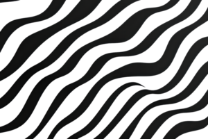 Abstract black wavy lines creating a flowing pattern on a dark background, evoking movement and depth, perfect for modern design projects. png