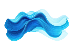 Abstract blue wave art with fluid motion on transparent background. depicting elegance and creativity. Perfect for modern design projects. png