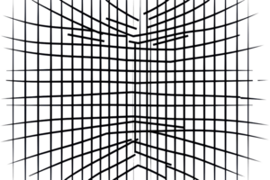 abstrato geométrico rede padronizar com dinâmico 3d perspectiva, apresentando interseção linhas e profundidade. ideal para moderno e com tema tecnológico projetos. png