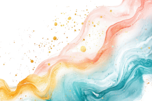 Abstract fluid art painting with vibrant blue, orange, and pink colors. Dynamic swirling patterns create a mesmerizing and colorful design. png