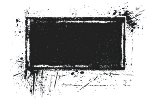 Abstract grunge black paint brush strokes over a transparent background. creating a bold, artistic texture for use in creative designs and layouts. png