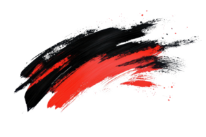 Abstract red and black brush strokes on a transparent background. creating a dynamic and artistic texture. Perfect for creative design projects. png