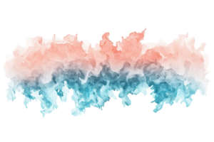 Abstract watercolor art with blending shades of pink and blue, creating a soft and dreamy visual texture perfect for backgrounds or decor. png