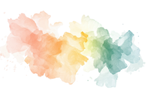 Abstract watercolor texture featuring a blend of vibrant pastel colors. Perfect for artistic backgrounds and creative design projects. png