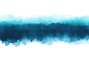 Abstract watercolor painting with gradient blue hues, creating a calming and serene horizontal seamless pattern for creative designs. png