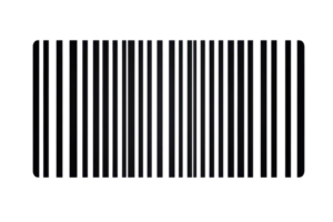 Close-up of a barcode on a transparent background. showcasing the intricate lines symbolizing product data in a retail and inventory system. png