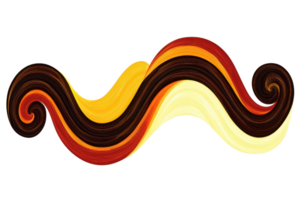 Abstract wave pattern in warm colors of red, orange, and yellow, representing creativity and artistic expression in smooth flowing motion. png
