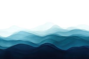 Abstract waves in shades of blue create a calming sea-inspired design, perfect for backgrounds and creative projects. Minimalist elegance. png