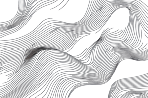 Abstract wavy line pattern over transparent background. creating a dynamic and artistic visual effect suitable for design and creative projects. png